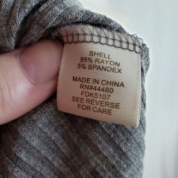 Love Fire Gray Long Sleeve Tshirt Dress XS - Picture 4 of 6